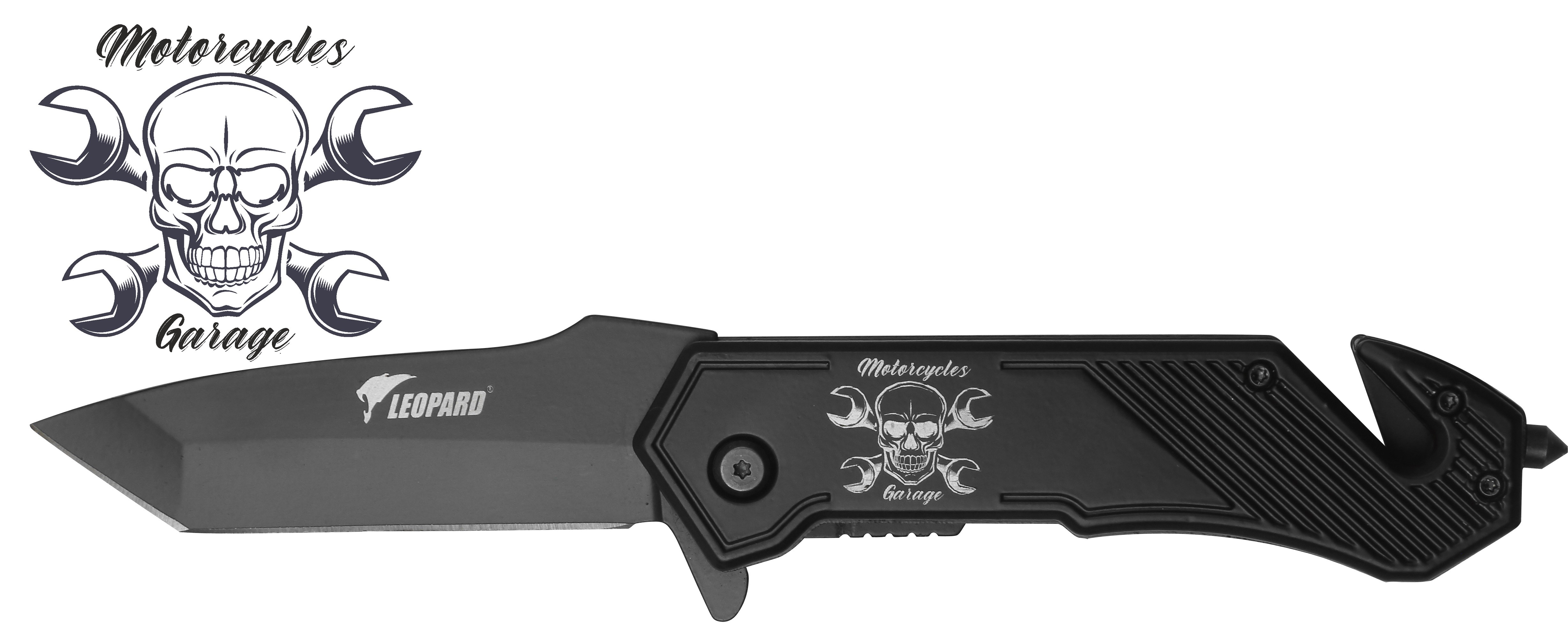 DARKGRIP - Folding knife 12 cm - skeleton & keys