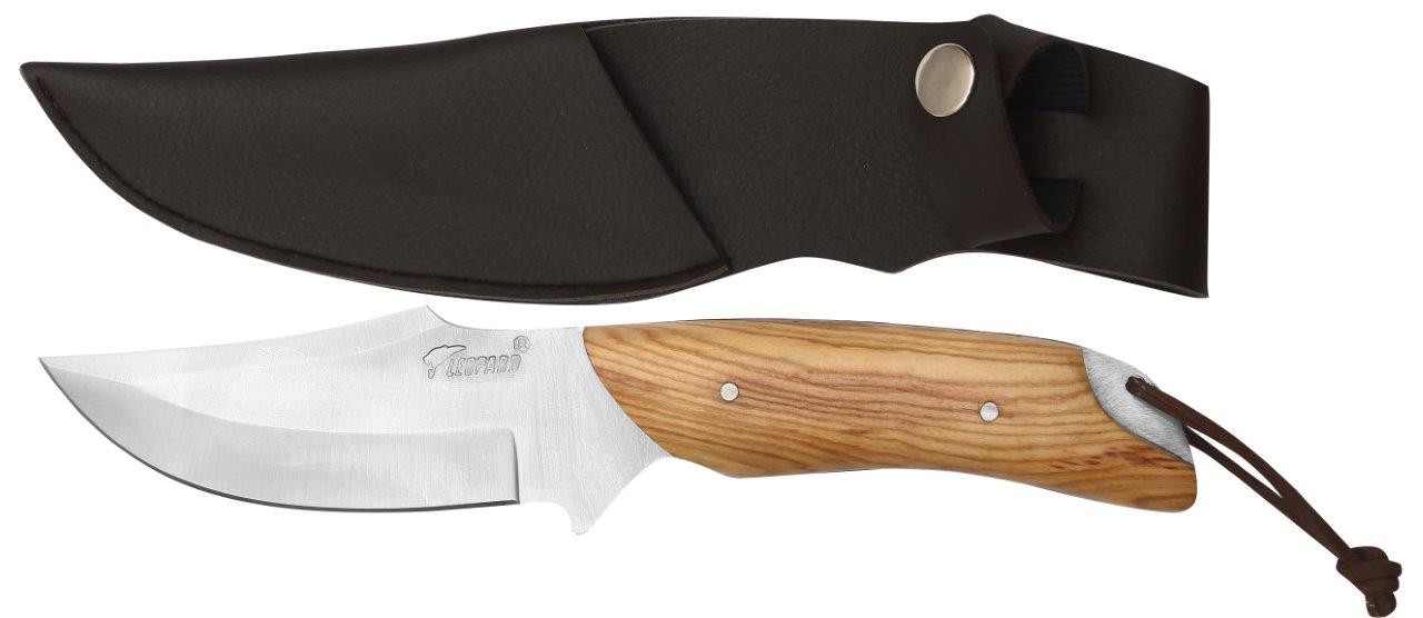 L - Folding adventurer knife fixed blade 24 cm & case - teak