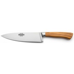 Chef Knife – 15 cm Stainless Steel Blade with Teak Wood Handle & Steel Bolster