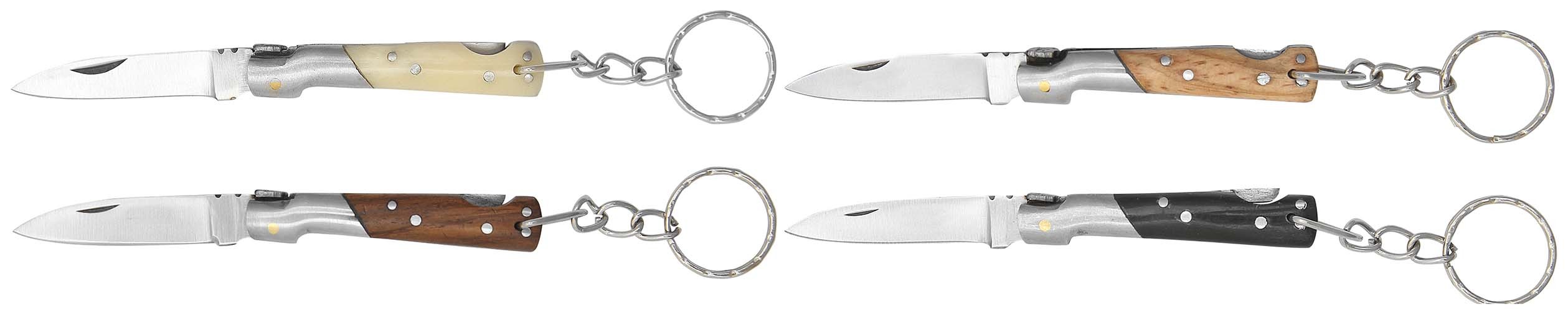 Vintage Teak Wood Handle Keychain with Rustic Pakistan Knives Design