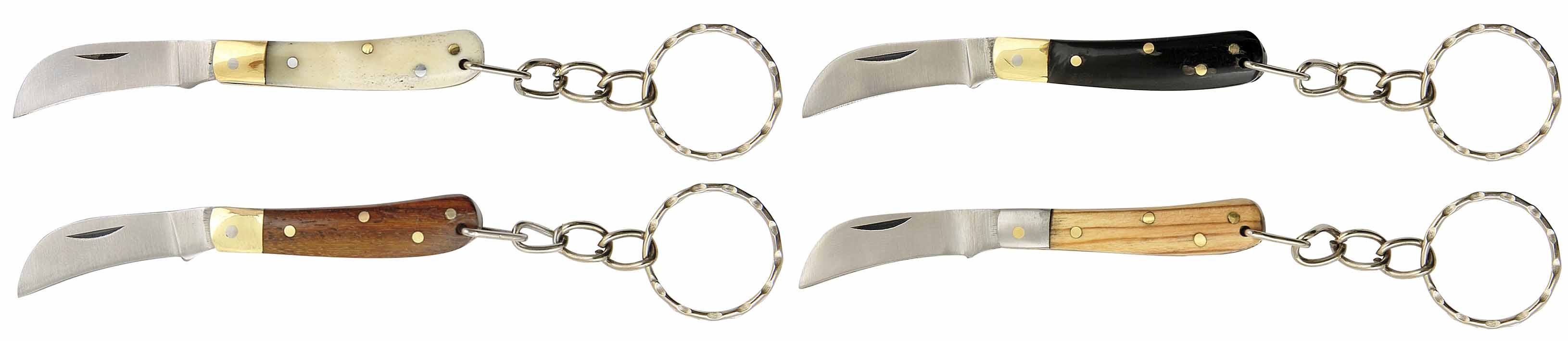 Stainless Steel Keychain Pruning Knife - Assorted Pakistani Blades