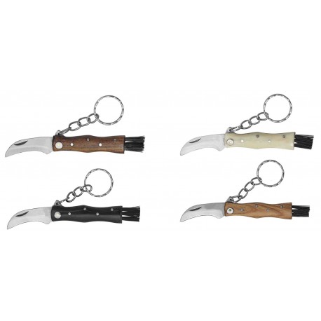 Woodland Explorer Mushroom Keychain with Dark Wood Finish - Pakistan Crafted Elegance