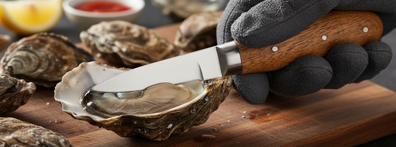PE - Oyster Pakistan knife traditionnel 14 cm - dark wood