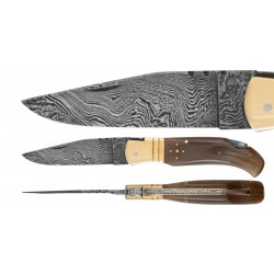 DAMAS - Folding knife 11,5 cm - white horn