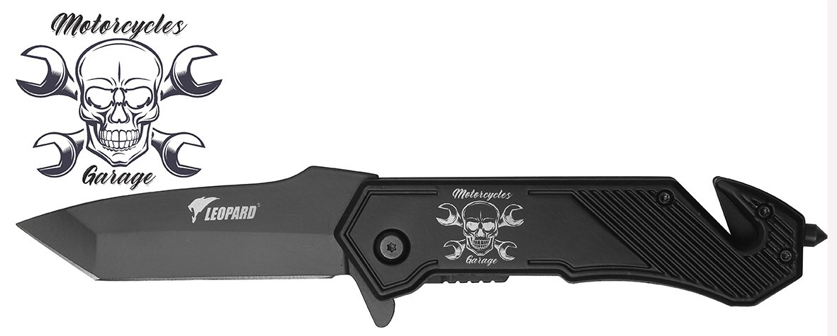 DARKGRIP - Folding knife 12 cm - skeleton & keys