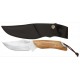 L - Folding adventurer knife fixed blade 24 cm & case - teak