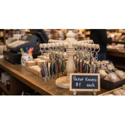 Display for 24 key rings + 24 key rings