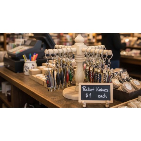 Display for 24 key rings + 24 key rings