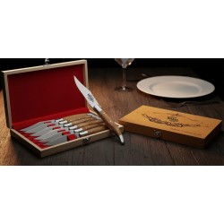 Set of 6 kitchen knives in wooden handle - Made in Pakistan