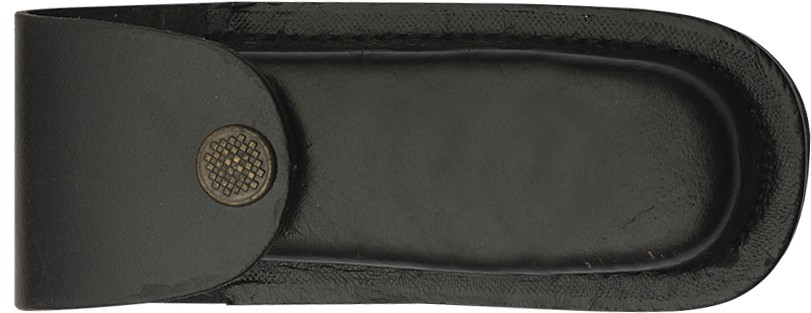 Black leather case 9 cm - van