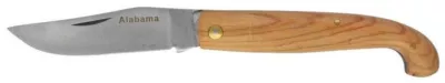 Teak Wood Folding Knife with Hooked Butt – 12 cm Handle, No Bolster