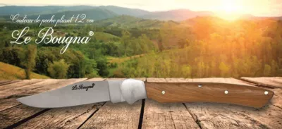 Honey Teak Wood Folding Knife – 10.5 cm Blade, 12 cm Handle, Inox Bolster