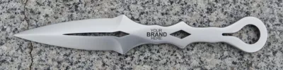 Spear-Point Throwing Knife with Ring Pommel Grip – 20 cm Total Length