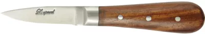 Dark Wood Handle Oyster Knife – 8.5 cm Handle, Inox Bolster