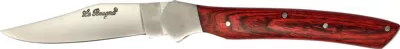 Deep Maroon Wood Handle Folding Knife – 12 cm Handle, Inox Bolster