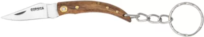 Dark Wood Handle Rustic Folding Knife Keychain – 5.8 cm Handle