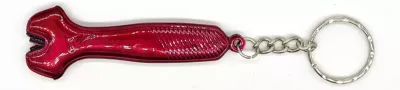 Red Tungsten Carbide Sharpener Keyring – 7.8 cm