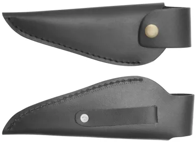 Tapered Black Leather Sheath – 18 cm