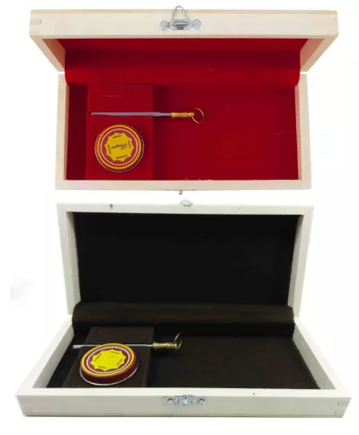 Wooden Gift Box with Sharpening Rod & Grease Tin