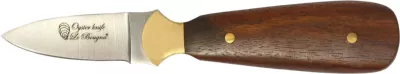 Acacia Wood Handle Oyster Knife – 10 cm Handle, Brass Bolster