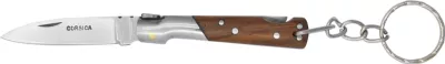 Dark Wood Handle Vintage Folding Knife Keychain – 6 cm Handle, Inox Bolster