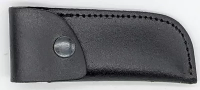 Rounded Black Leather Folding Knife Sheath – 10.5 cm