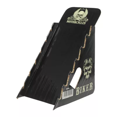 Biker Skull Graphic Cardboard Knife Display Stand