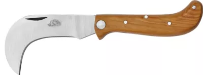 Teak Wood Handle Hooked Pruning Knife – 8 cm Handle
