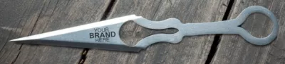 Spear-Point Throwing Knife with Flame Cutout Grip – 20 cm Total Length