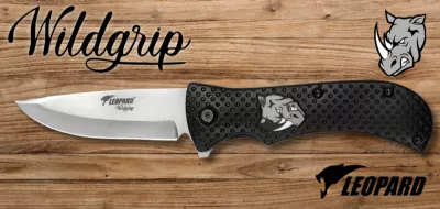 Rhino Mascot Assisted-Opening Pocket Knife – 11 cm Blade, 12 cm Handle