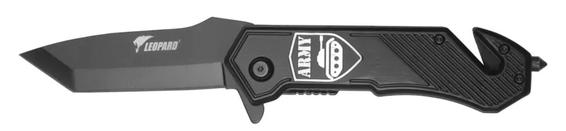 Army Tank Rescue Knife – 8.5 cm Tanto Blade, 11.7 cm Handle, Glass Breaker & Belt Cutter