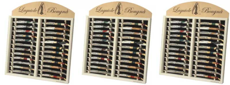 Dual-Panel Wall-Mounted Knife Showcase – Holds 24 Blades