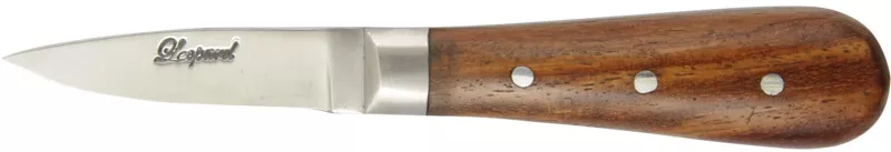 Dark Wood Handle Oyster Knife – 8.5 cm Handle, Inox Bolster