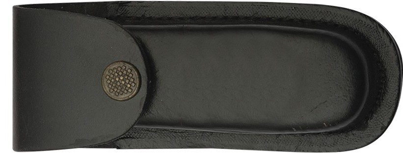 Compact Black Leather Knife Sheath – 8 cm