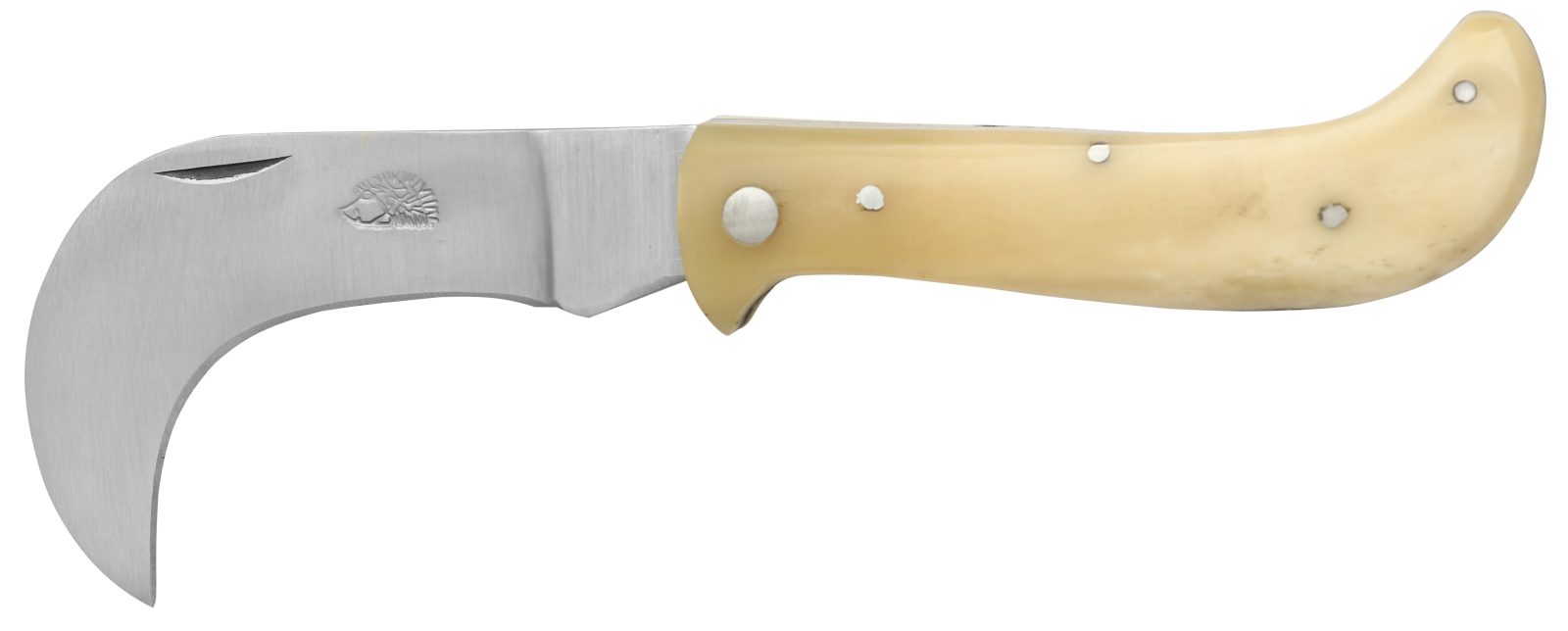 White Bone Handle Hooked Pruning Knife – 10 cm Handle
