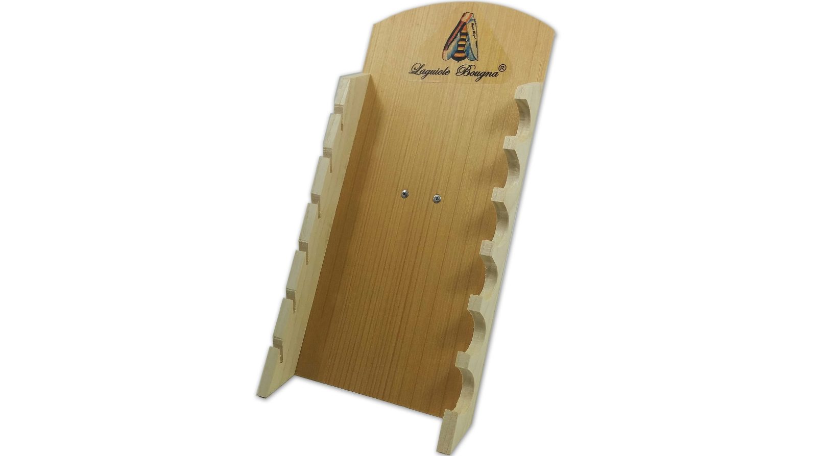Natural Pine Tiered Knife Display Rack