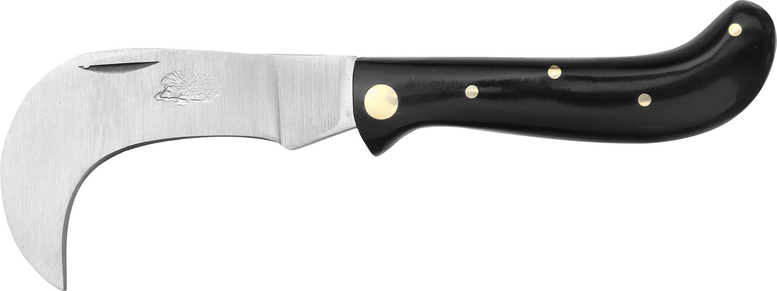 Black Horn Handle Hooked Pruning Knife – 8 cm Handle