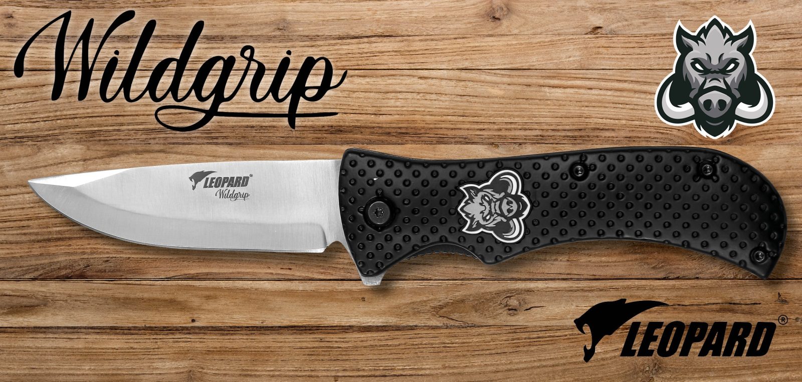 Folding Knife with Knurled Black Grip – 12 cm Handle