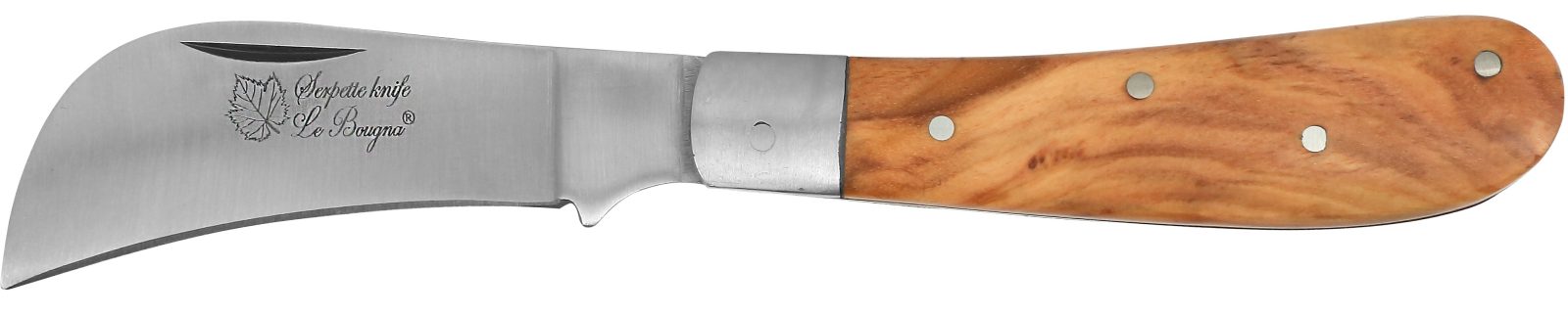 Olive Wood Handle Pruning Knife – 10 cm Handle