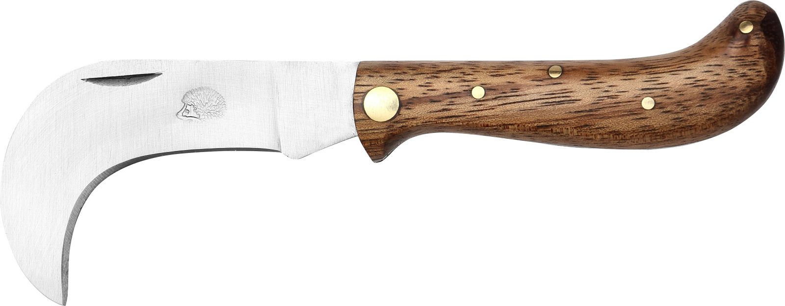Brown Wood Handle Serpette Pruning Knife – 8 cm Handle