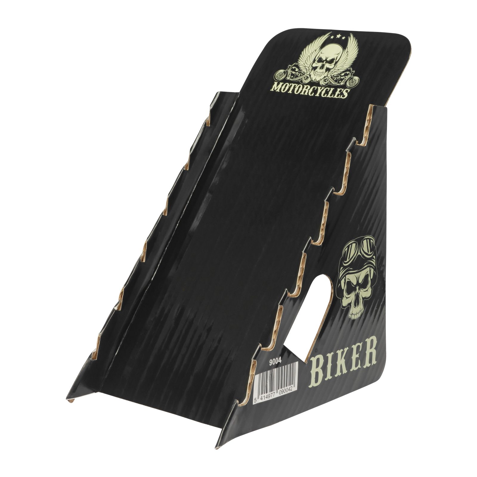 Biker Skull Graphic Cardboard Knife Display Stand